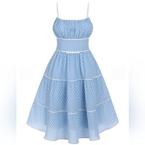 NWT Retro Stage blue & white polka dot  Marilyn Monroe dress size 2XL